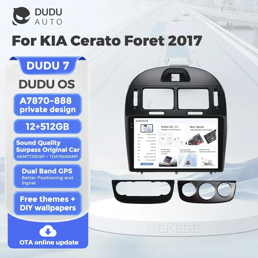 DUDU7 5G WIFI Android Car Radio Auto Multimedia Video Player For KIA Cerato Foret 2017