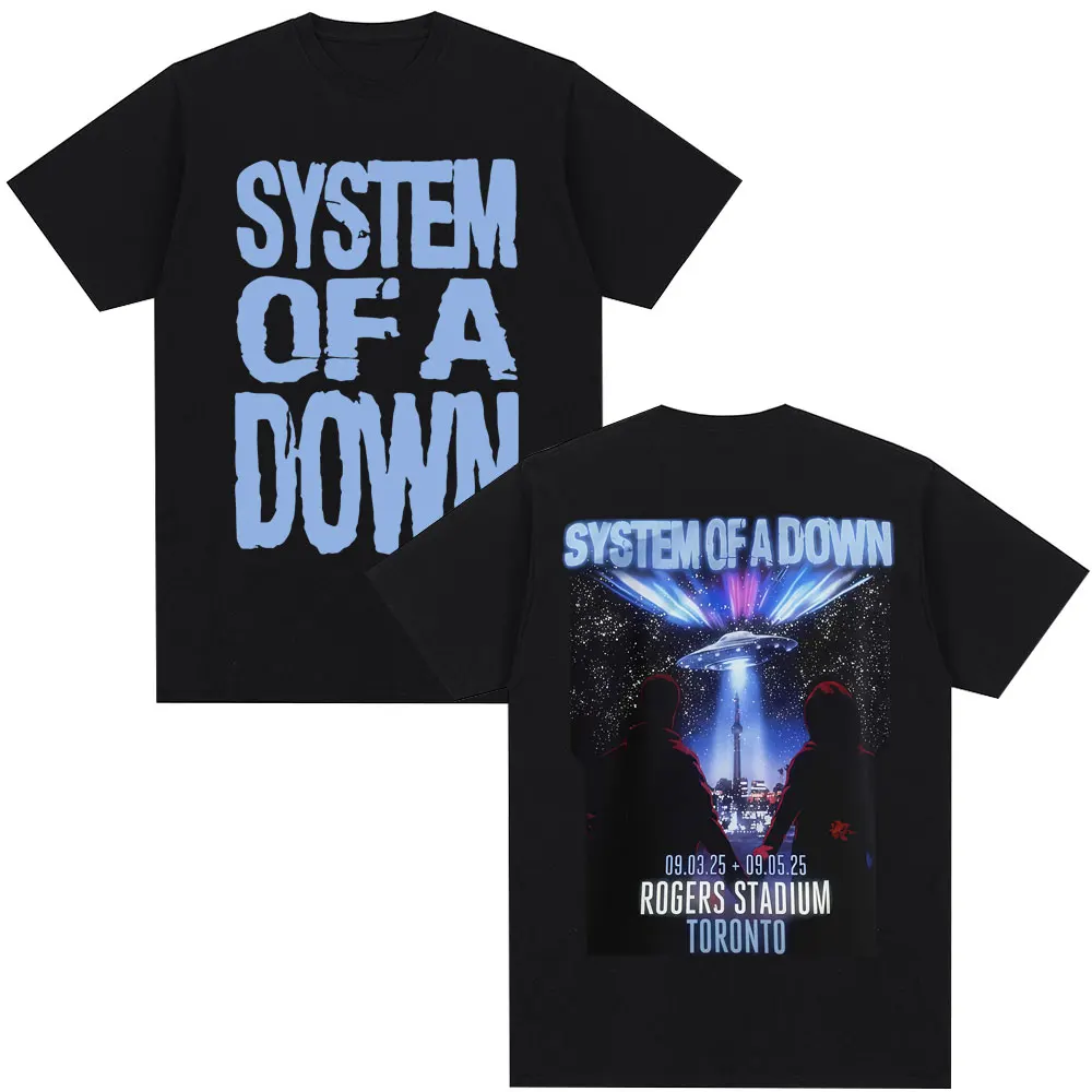 

Футболка с графическим принтом группы System of A Down, мужская одежда, винтажная модная футболка в стиле хип-хоп, свободные хлопковые футболки, подарки для фанатов