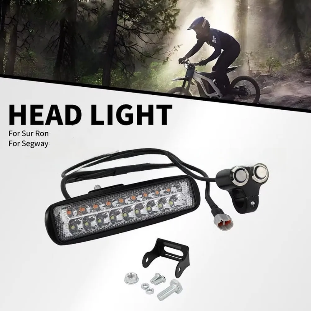 

1 шт. мотоциклетная фара ABS дальнего действия, светодиодная передняя фара для Sur Ron для LIGHT BEE-XS, сменные аксессуары для ламп электрического велосипеда