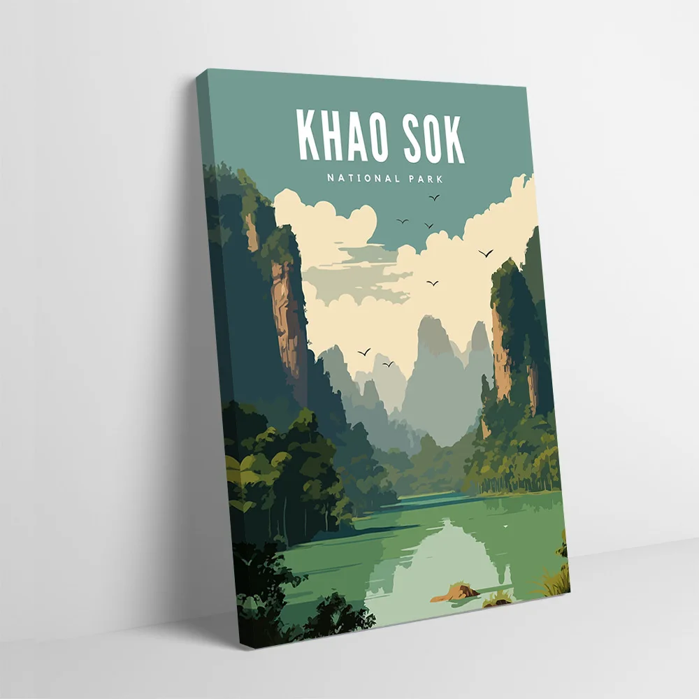 Khao Sok National Park Printing Poster Customizable Pictures Wall Art Canvas Painting for Aesthetic Room Decor Gaming Decoration