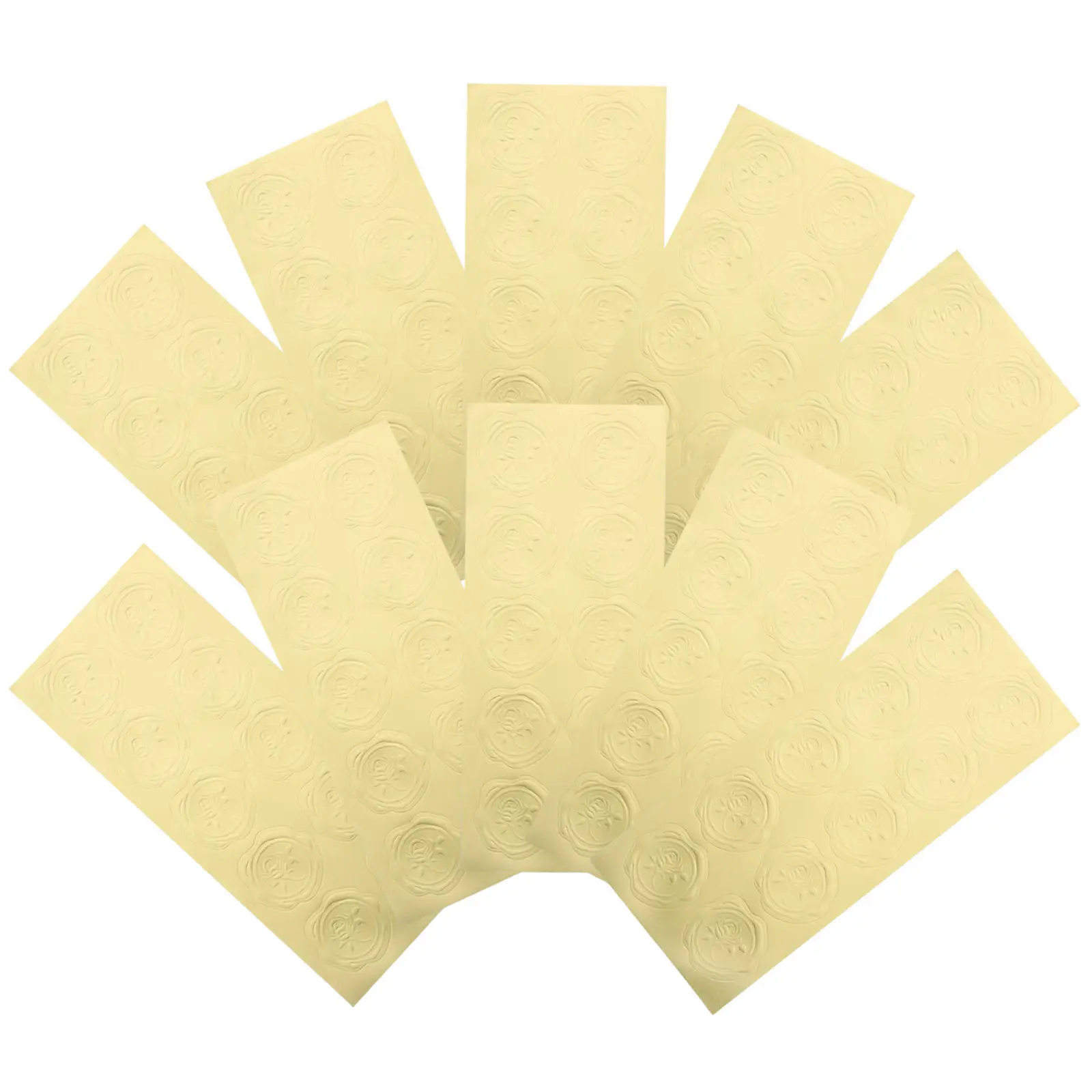 

10 Sheets Exquisite Printed PVC Sealing Stickers Household Gift Label Stickers Multi-Function Envelope Seals for Invitation