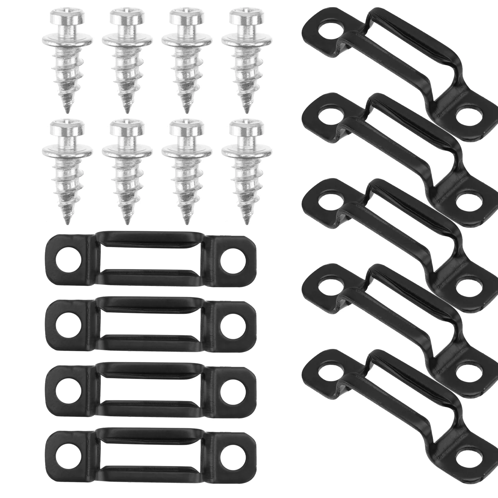 

50 Sets Professional Connector Invisible Shock-proof Earphones Wardrobe Fixing Connectors Screw Platform Black