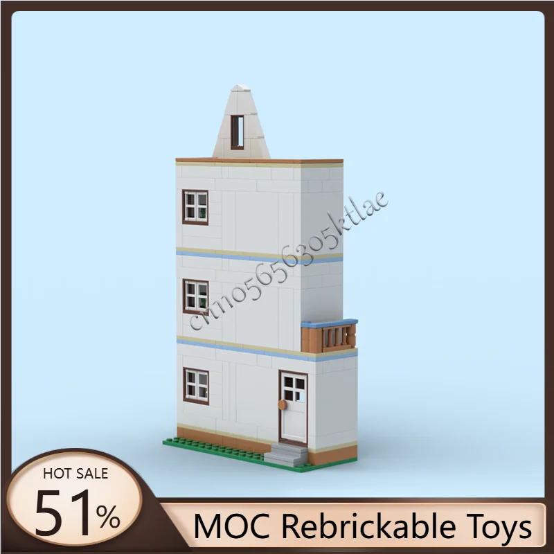 

214 шт., городская серия Moc42638, замок для завтрака, отель, совместимая закрытая модель, креативные идеи «сделай сам», детская игрушка в сборе, головоломка, подарок