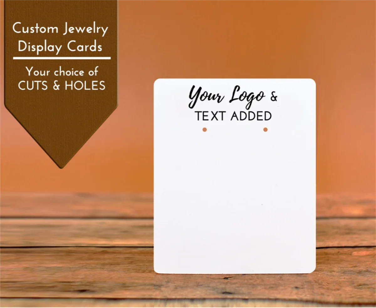 50pcs Custom Earring Cards  | Jewelry Display Your Logo Personalized | Packaging | Tags | Label | Display | Necklace