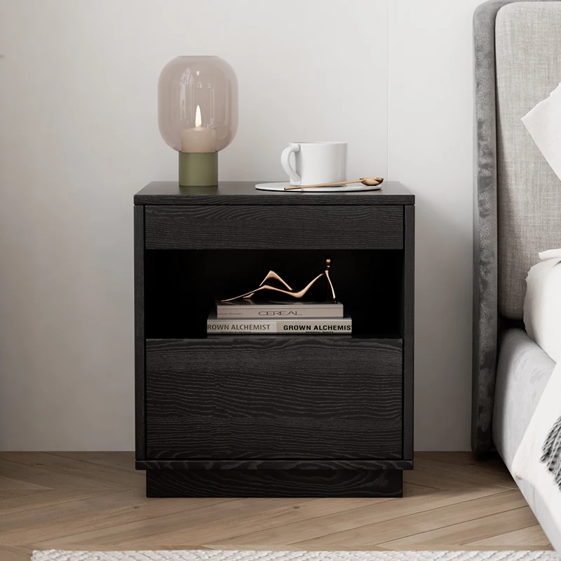 magnetic card unlocking bedside table drawers Storage locker side table money safe bedroom Furniture