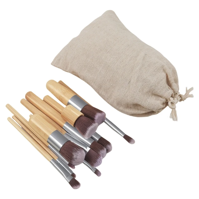 6/11x Professional Brush Set Makeup Brushes Set Powder Brush Full Face Make Up Brush with Bamboo Handle Eye Brush