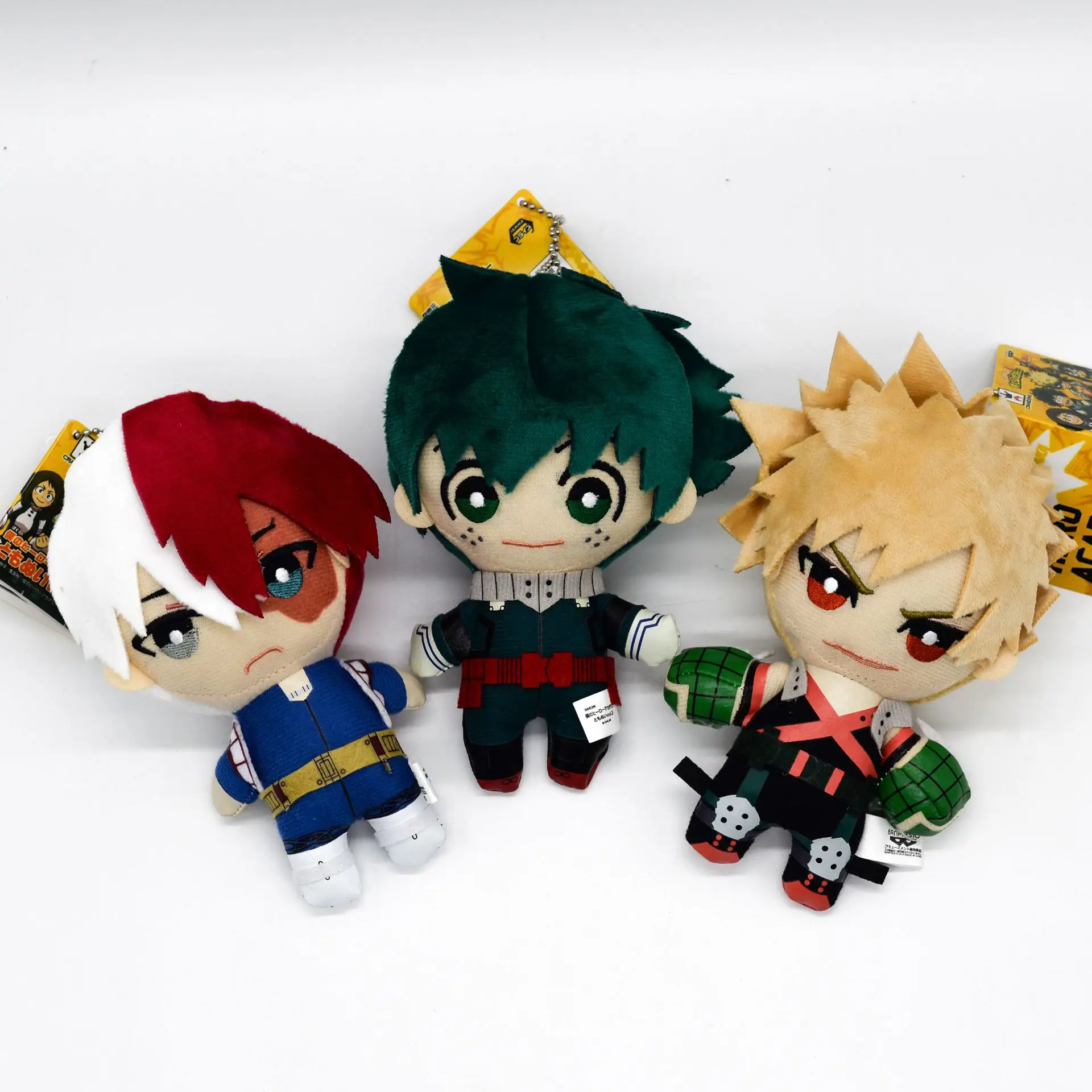 15CM My Hero Academia Anime Izuku Midoriya Katsuki Bakugou Shouto Todoroki Plush Pendant Toy Soft Plush Doll Boys Birthday Gifts