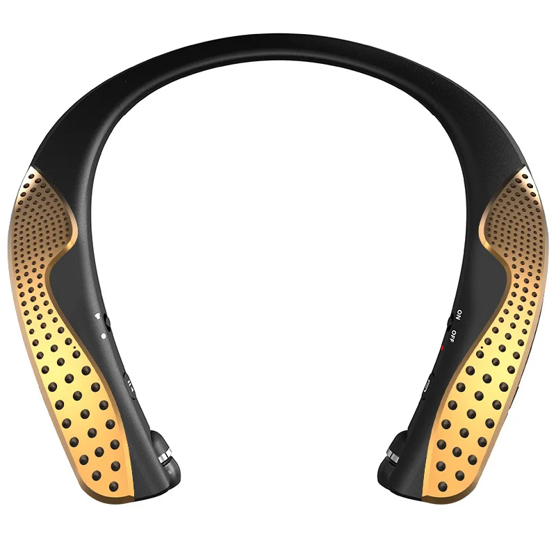 Headset Bluetooth LZ-5, Headset nirkabel dudukan leher Stereo ringan dengan speaker untuk permainan latihan