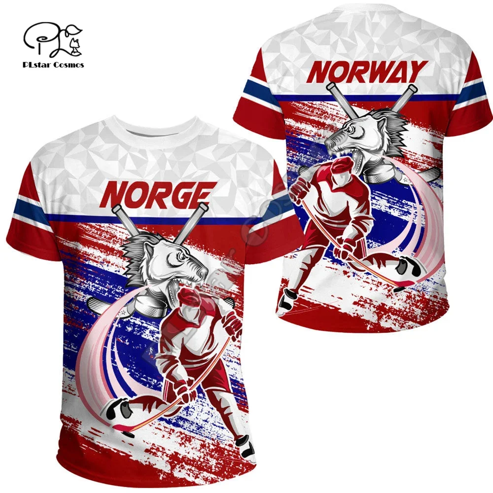 NewFashion Country Flag Norway Norge Tattoo Vintage Retro 3DPrint Summer Casual Funny T-Shirts Short Sleeves Unisex Men/Women X2