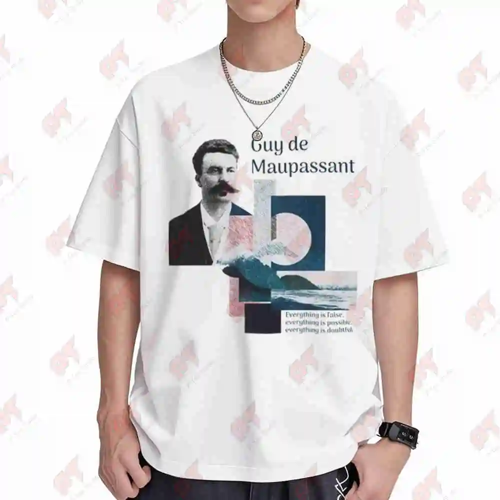 Maupassant Realism The Necklace Literary Short Sleeve Tee 100% Cotton T-Shirt