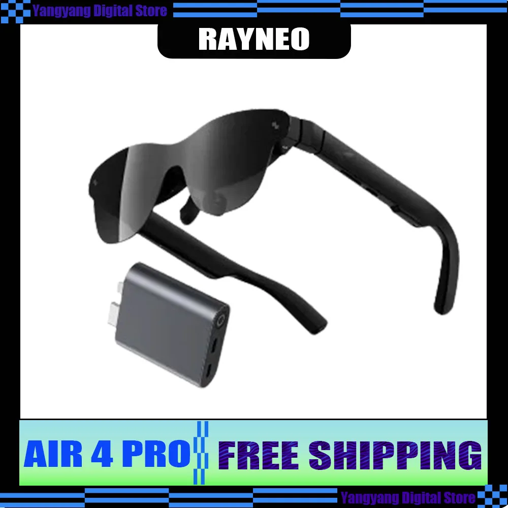 RayNeo Air4 pro — серия RayNeo Новый продукт Launch Smart AR Очки 4k HD 135-дюймовый гигантский экран 1200 нит 120 Гц 3D объемный звук