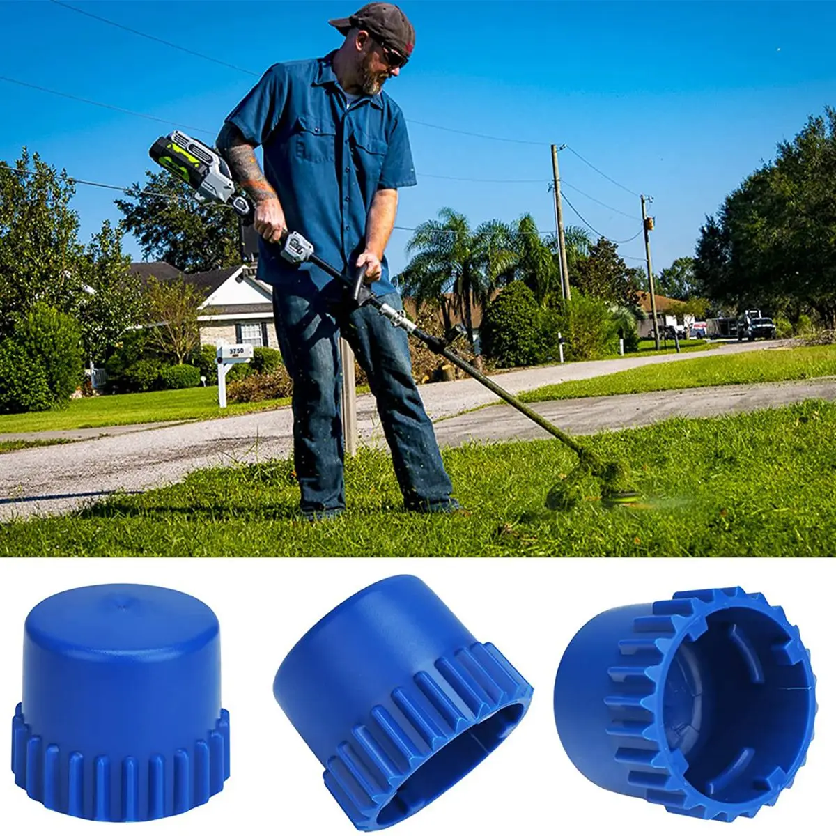Pomo de propulsión para cabezal de corte, Compatible con Husqvarna T25 Line, 537338701, paquete de 4