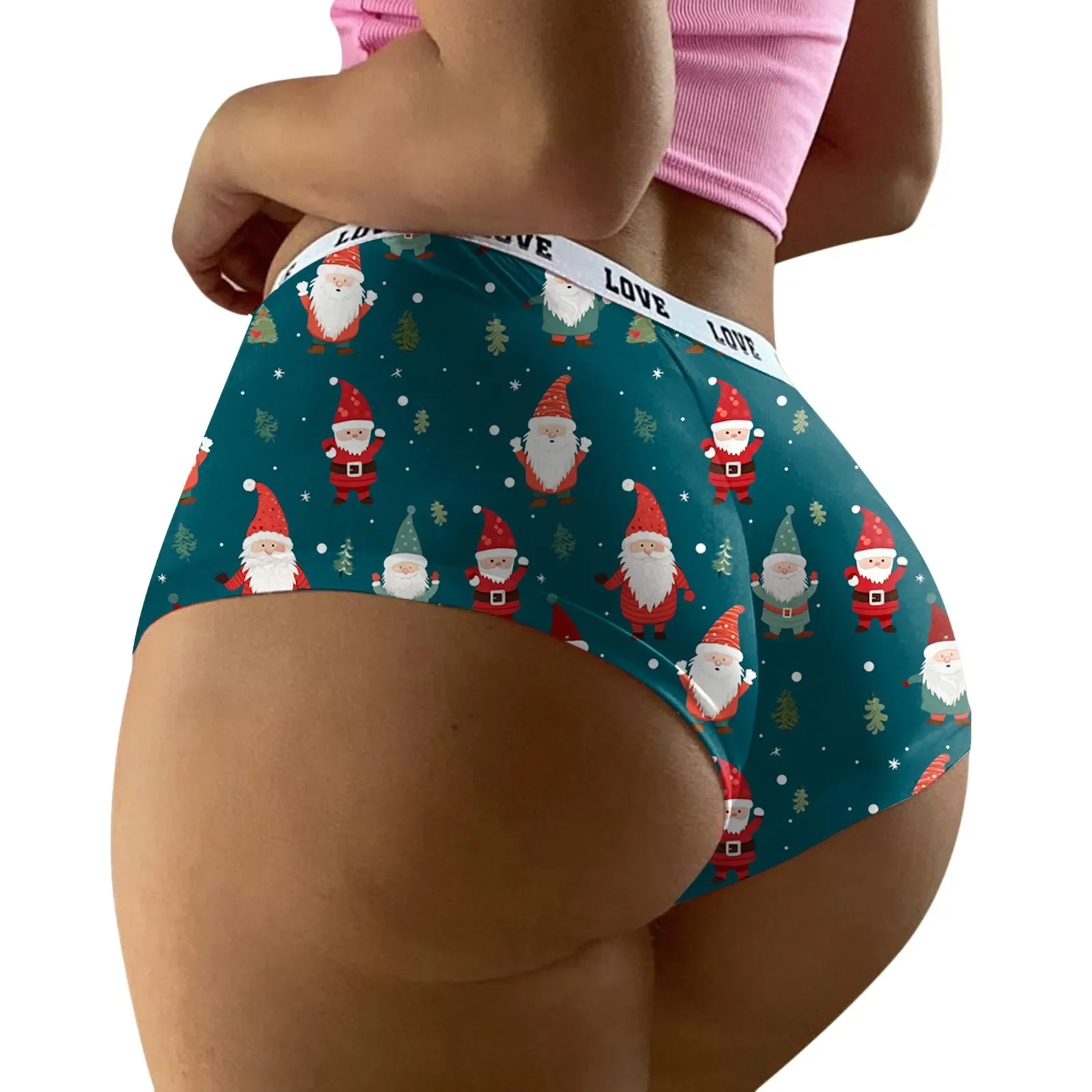 Panties For Women Plus Size Womens Christmas Print Shorts Funny Boxer Brief Underwear Boyshort Ladies Panties Calcinhas Feminina