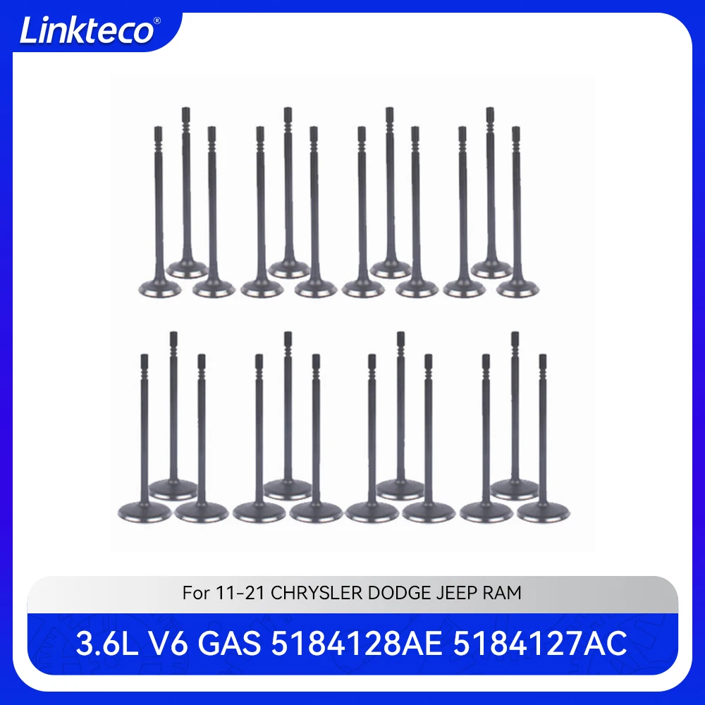 

Engine Part Intake Exhaust Valve Set Fit 3.6 T L V6 GAS ERB EHD For 11-21 CHRYSLER 200 DODGE JEEP RAM 3.6L 5184128AE 5184127AC