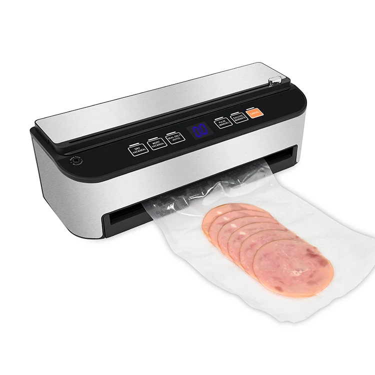 

Automatic 80Kpa Vacuum Food Sealer Bag Sealer Vacuum Packing Machine Marinate Function For Dry/Moist Food Packaging