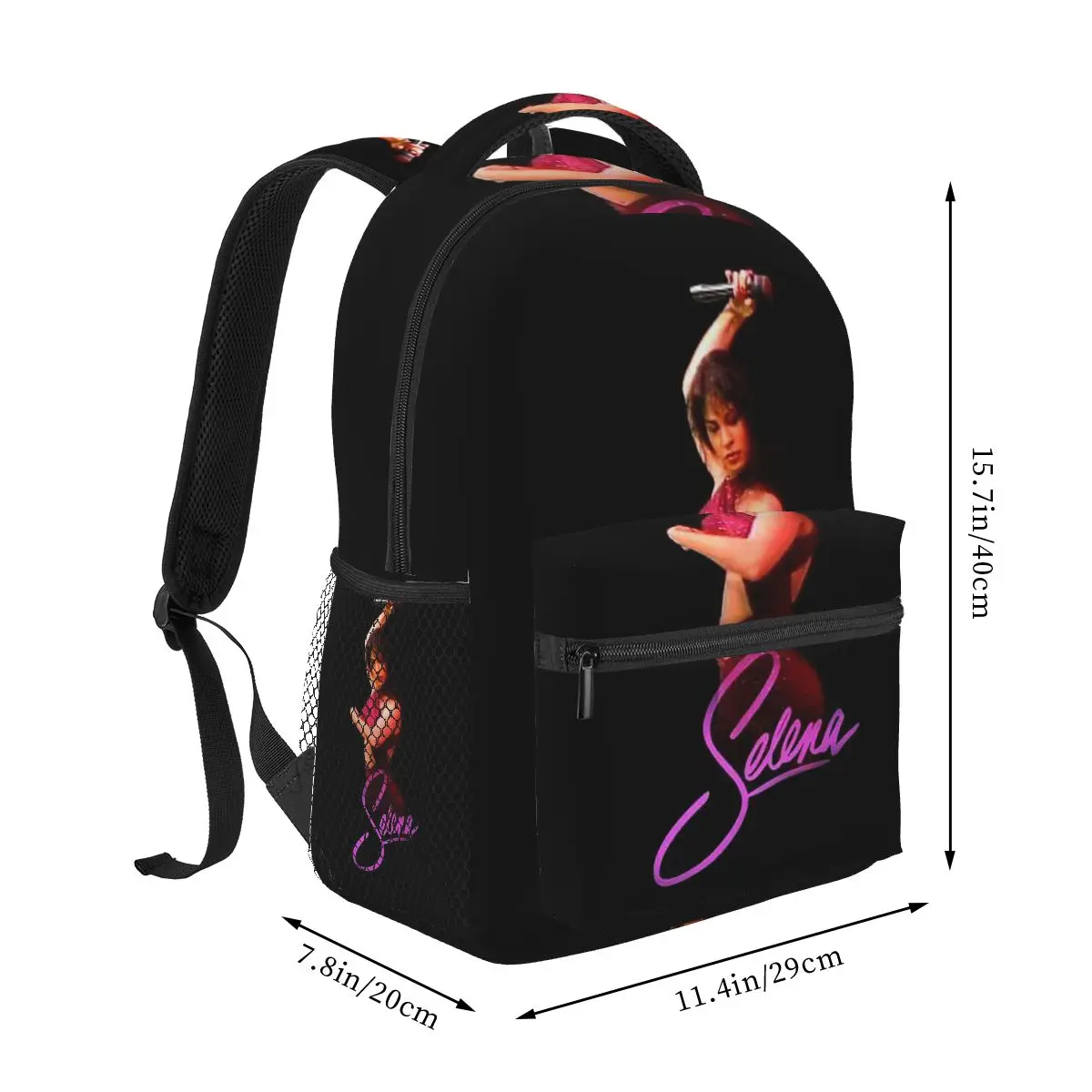 Popular Selena Quintanilla Singer Backpack Student Boys Girls BookBag Kids School Bag Laptop Shoulder Bags for Men Women