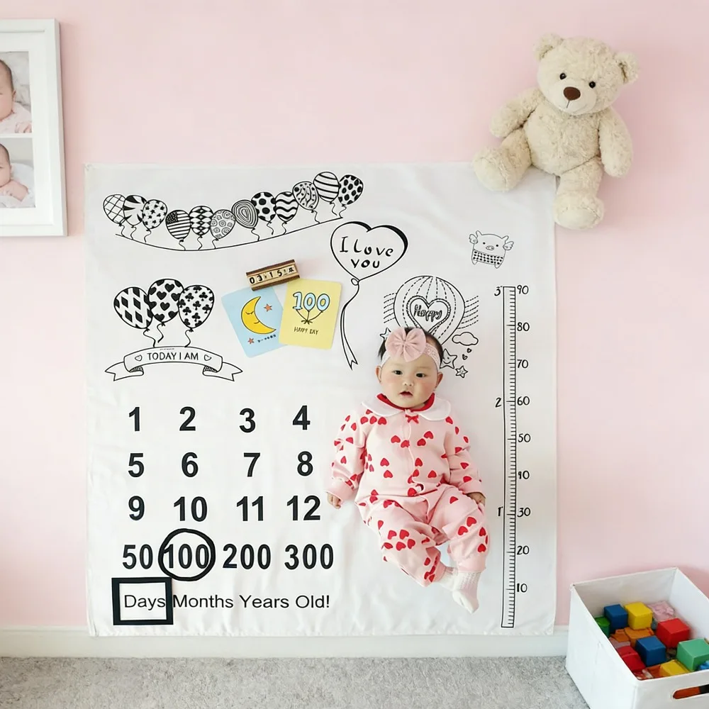 دعائم تصوير للأطفال لمدة 100 يومًا، قماش خلفية رقمية إبداعية شهرية للتزيين والديكور