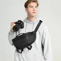 Waterproof Camera Sling Bag Large Capacity Shoulder Bag with Detachable Divider for Canon Sony Nikon Cameras