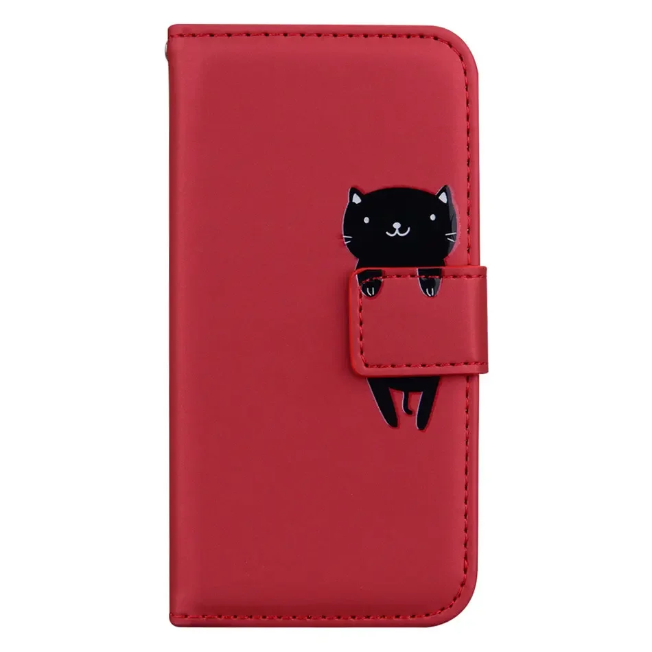 Fashion Pet  Flip Leather Case For iPhone 14 13 12 Mini 11 Pro XR X XS Max Card Slot Stand Cover 6 6S 7 8 Plus 5 5S SE 2020 D22G