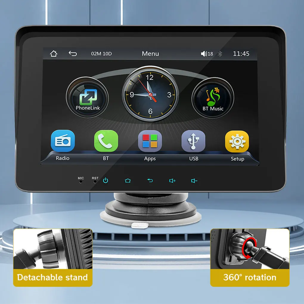 

Touch Screen Car Navigation with Dash Camera Universal Portable MP5 Player Bluetooth-compatible Map Navigators Calling Car Radio