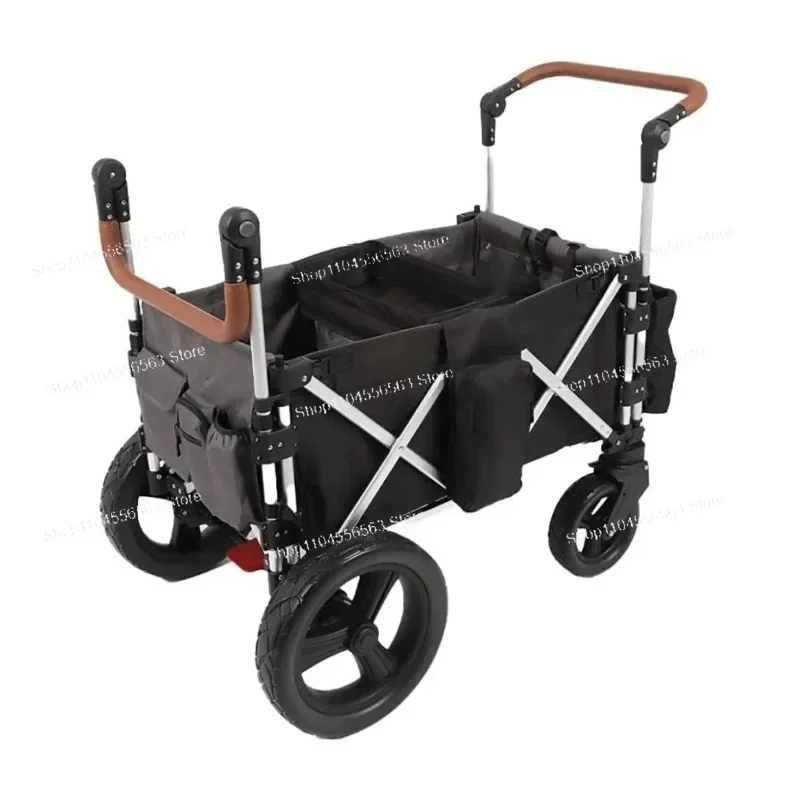 

2-Seat Folding Wagon with Canopy - Portable for Outdoor Picnics, Beach Trips & Kids Transport