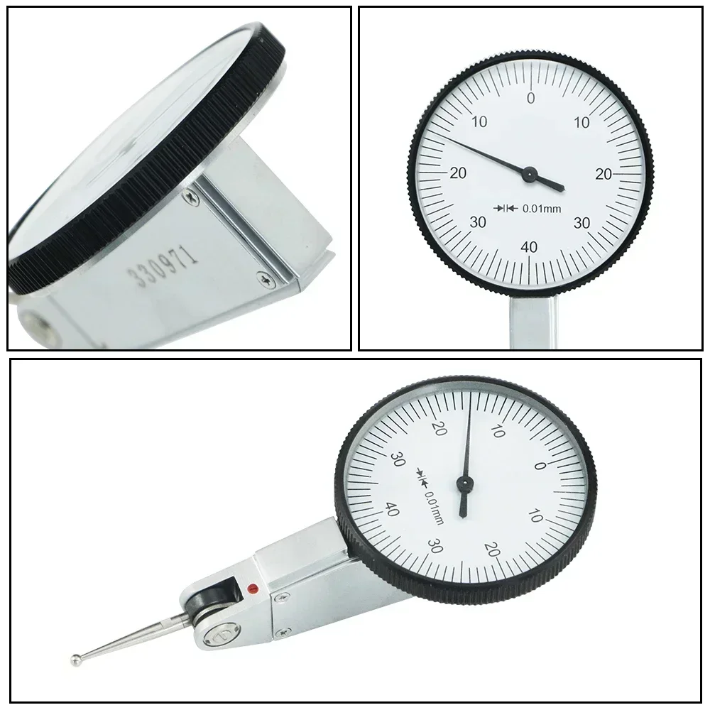 0.01mm 0-0.8mm Dial Test Indicator Dial Neutral Indicator Dial Gauge Indicator Professional Lever Dial Test Indicator Meter Tool