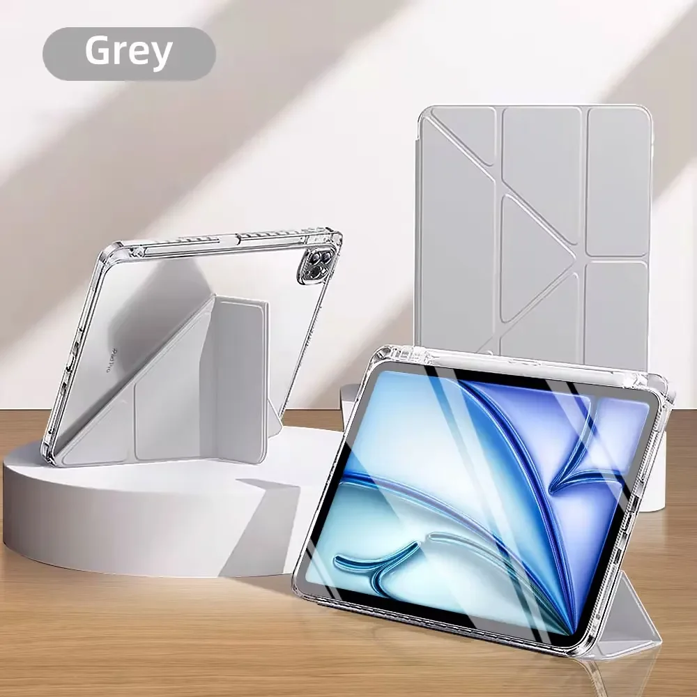 

Чехол для iPad Air 11 M3 2025 Air 6 11 iPad Pro 11 12,9 13 10 Gen 10,2 9th 8th 6th 5. 9.7 Mini 7 6 Smart Case с держателем для ручки