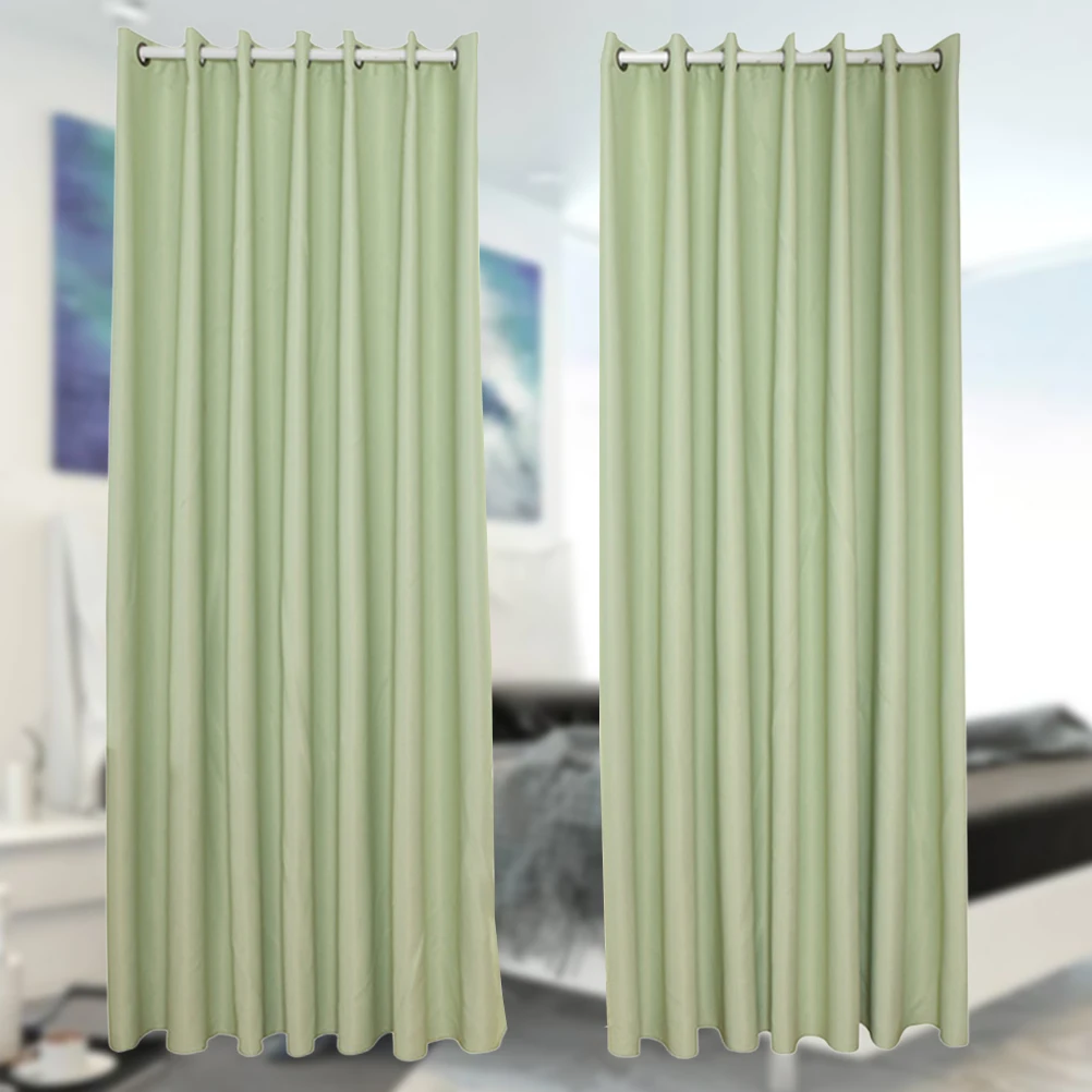 2 шт. затемняющие шторы светло-зеленые 213x132 см для гостиной, спальни, окна, декоративная занавеска для дома, современная стильная панель