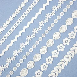 10 Yards Polyester Embroidery French Lace Ribbon Fabric Guipure Diy Clothing Lace Ribbon Trims Warp Knitting Sewing Accessories