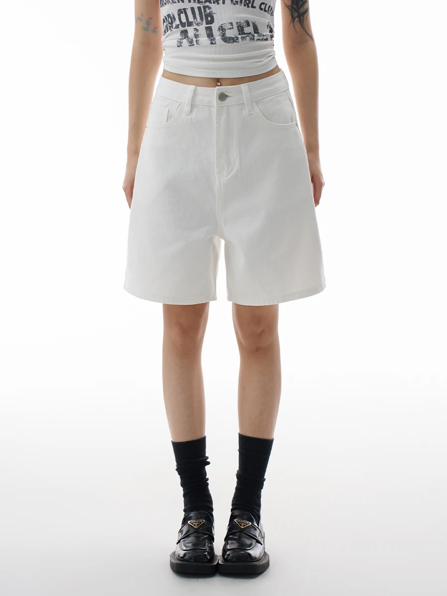 

ZHISILAO повседневные джинсовые шорты до колена, женские винтажные летние джинсовые шорты, 2025 г., уличная шикарная одежда