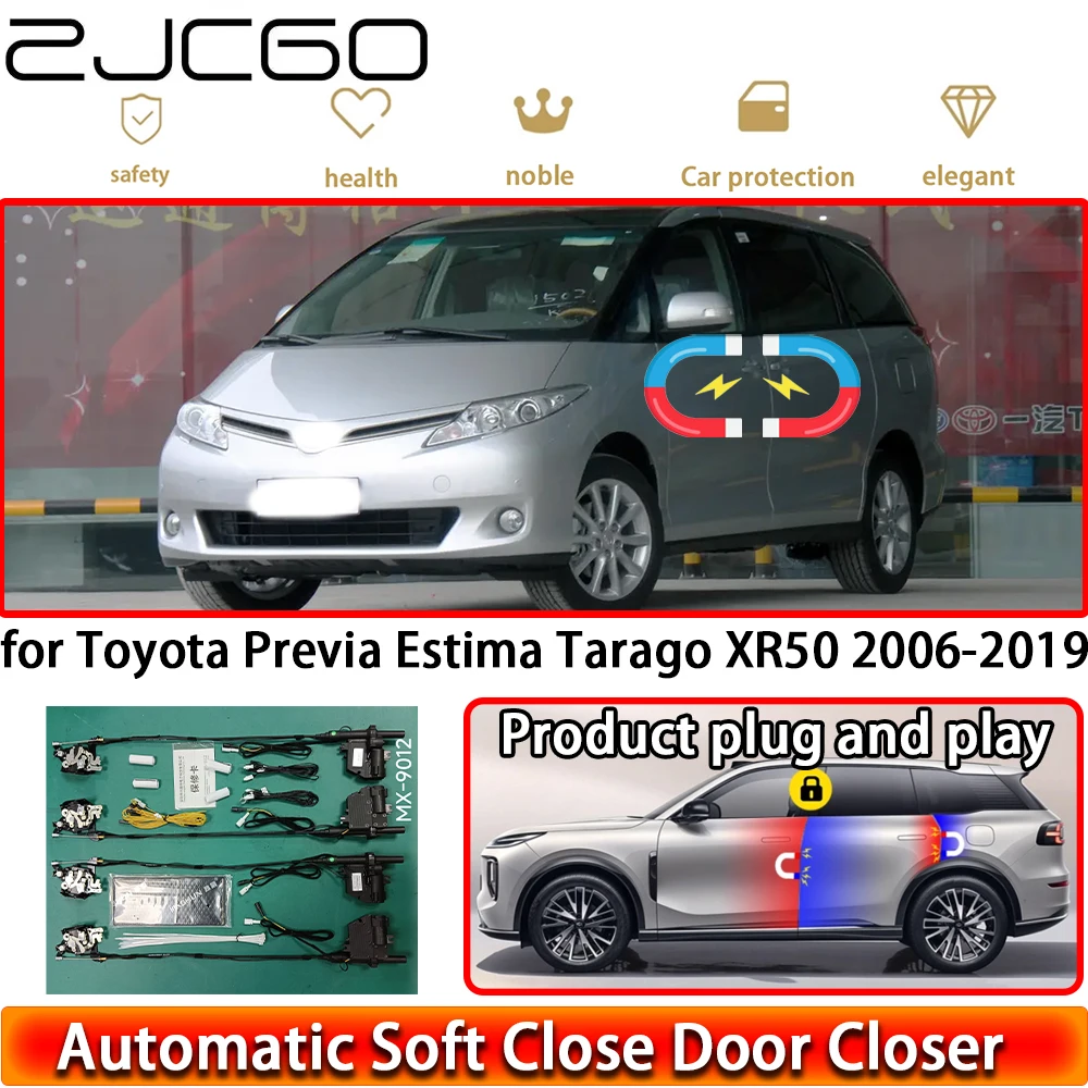 

ZJCGO for Toyota Previa Estima Tarago XR50 2006-2019 Soft Close Door Kit Power Closing Latch System Auto Pull Door Easy Close
