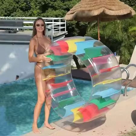 65 Inch Inflatable Wheel Roller Pool Floats Toys for Kids, Kids Pool Float Pool Games for Lake Beach Party Outdoor Summer Fun