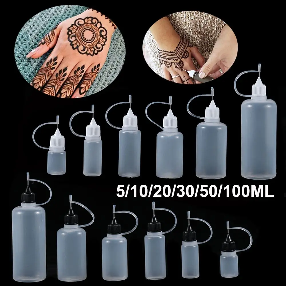 5pcs 5/10/20/30/50/100ML Glue Applicator Bottle for Paper Quilling DIY Scrapbooking Paper Craft Tool Home Storage Supplies