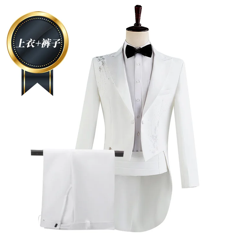 B220Suit men's tailcoat men's English style stage dress choir groom performance men's clothing