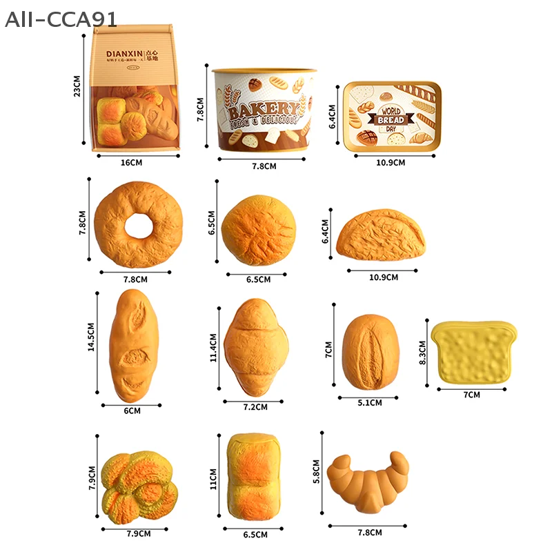 CCA91-1 Set Mini Simulation Dessert Bread Food Cooking Games Play House Party Games Girl Toys Children Pretend Play Kitchen Prop