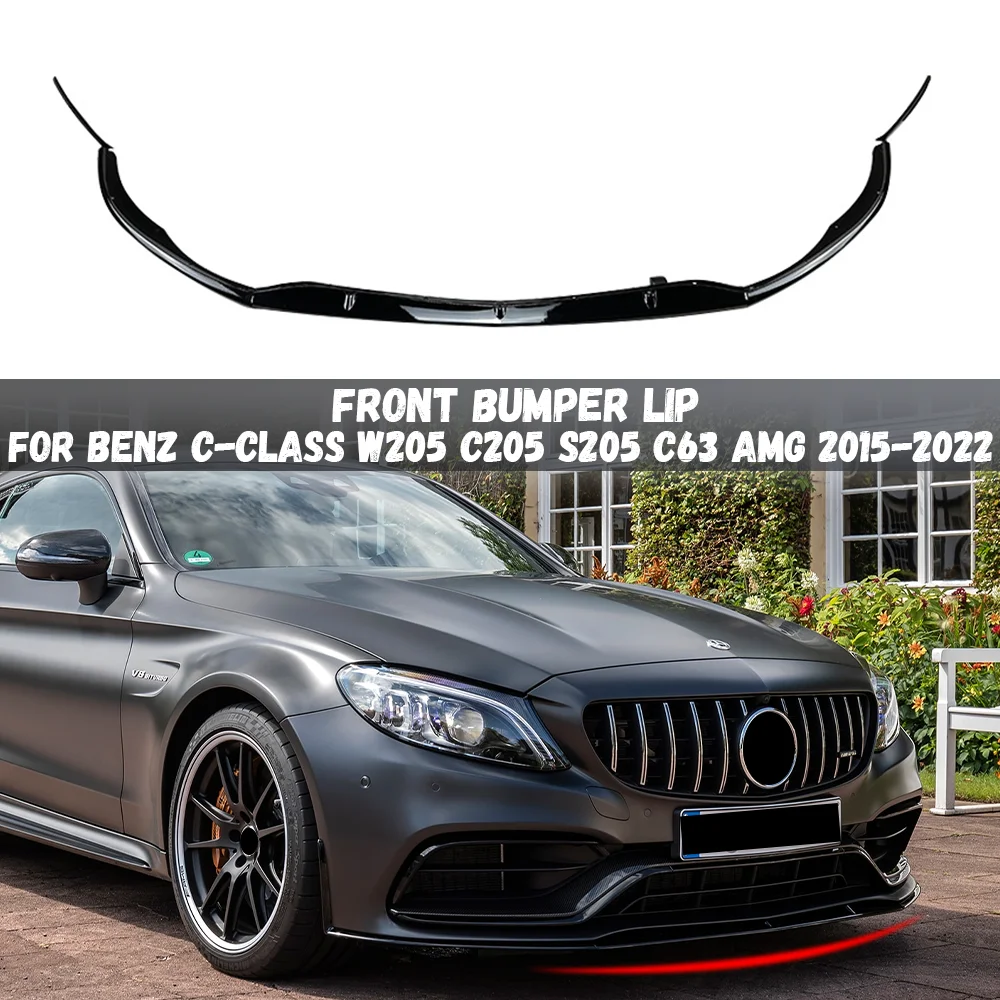 

Car Front Bumper Diffuser Side Splitter Kit For Mercedes-Benz C Class W205 C205 S205 C63 AMG 2015-2022 Body Kits Tuning