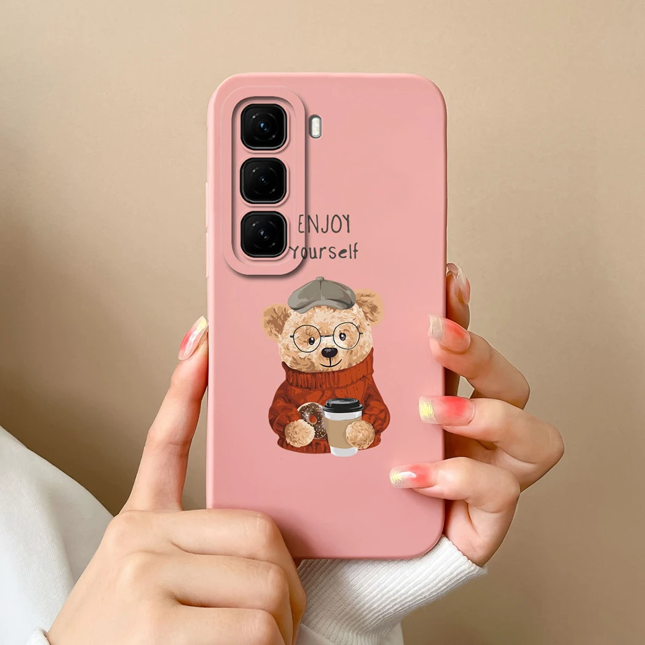 Case For Infinix Hot 50 4G 5G Cute Cartoon Dinosaur Silicone Soft Phone Cover For InfinixHot 50 4G Funda Infinix Hot50 5G Bumper
