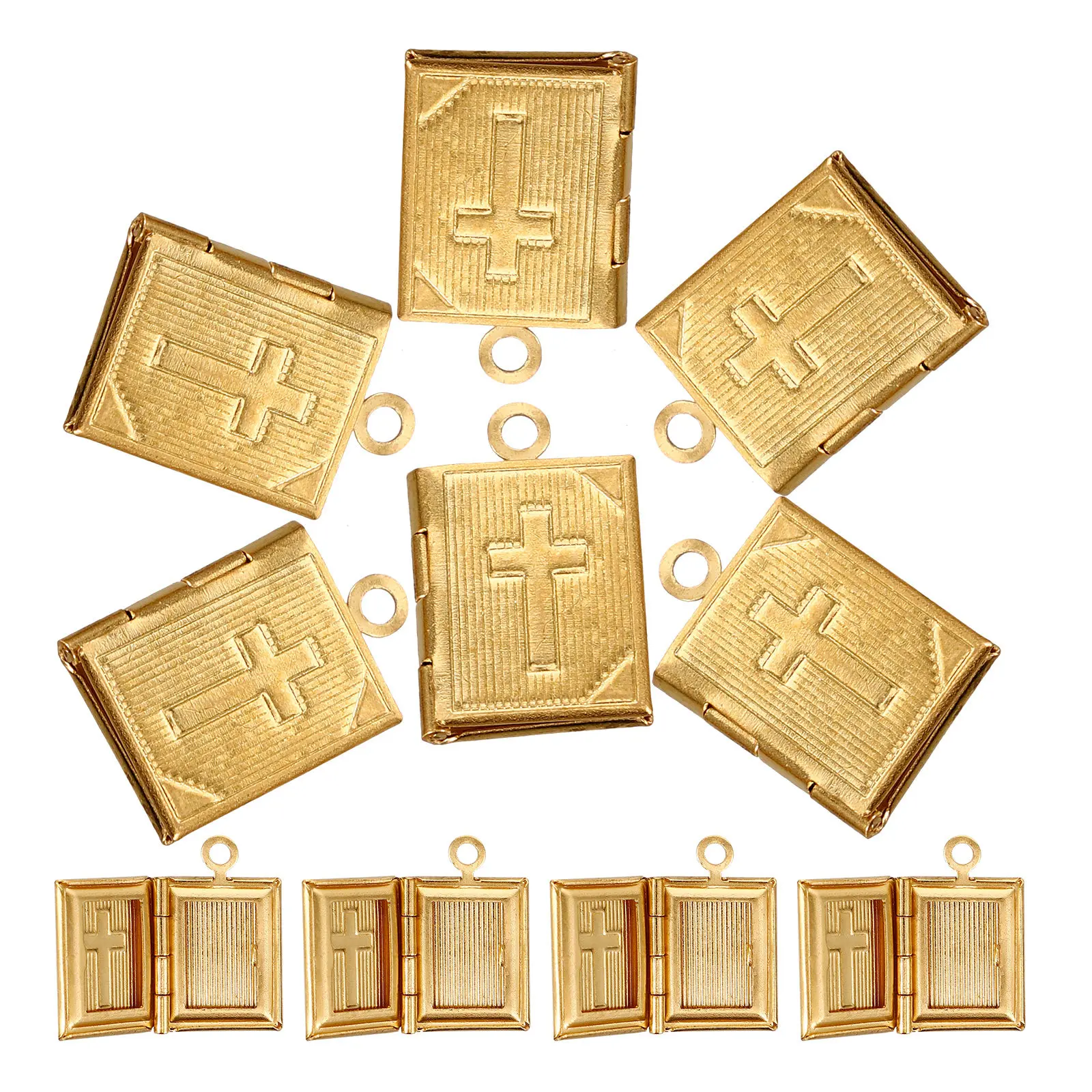 

10Pcs DIY Bible Jewelry Charms Copper Pendants for Necklace Bracelet Crafting Accessories Bible Charms Necklace Pendants