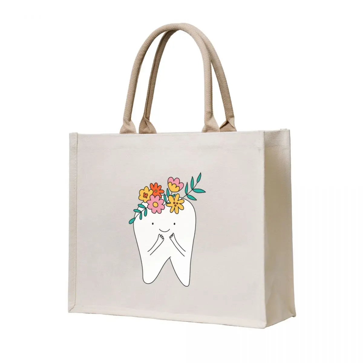 

Dentistry teeth. Cute cartoon tooth. Tote Bag Woman shopper bag personalized tote personalized tote bag Women's shopping