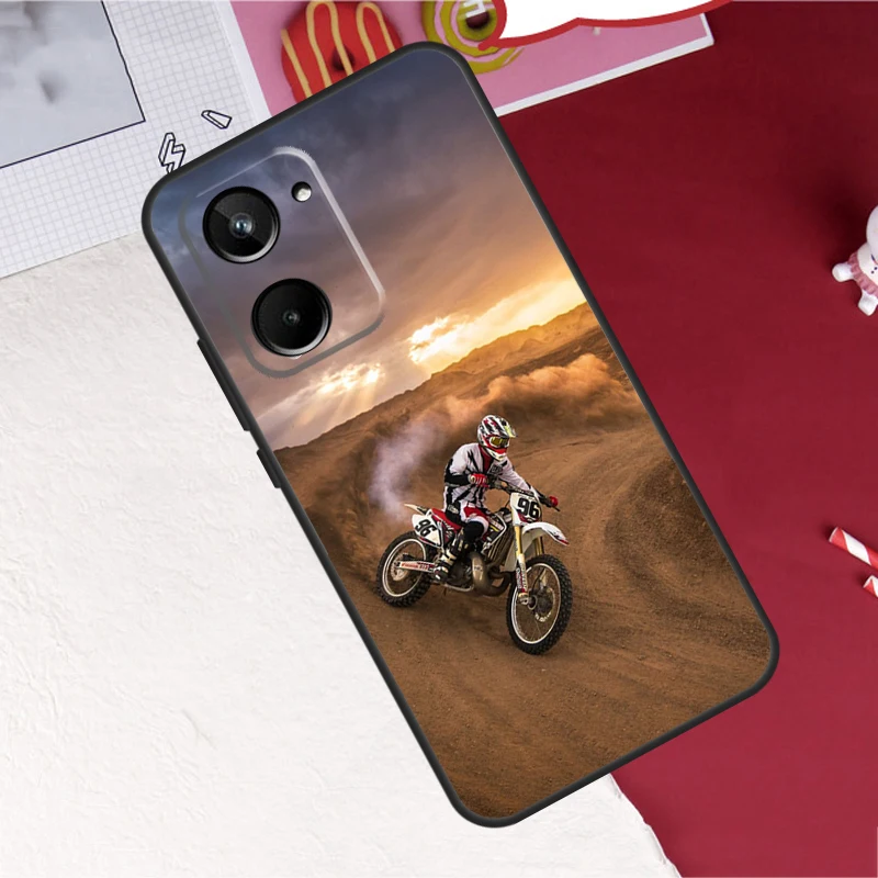 Moto Cross Motorcycle Sports For Realme 10 11 12 13 14 Pro Plus GT6 GT7 15 Pro C61 C67 C63 C71 C55 C51 C65 C53 C75 Case