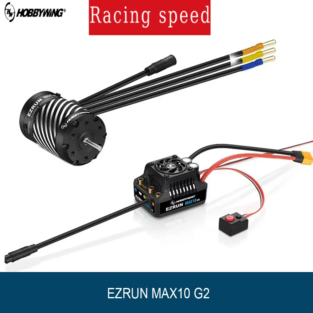 Hobbywing EZRUN MAX10 G2 80A/140A Waterproof Brushless ESC 3652/3665 SD G3 Sensored Motor Combo for 1/10 Scale RC Car And Truck view 6