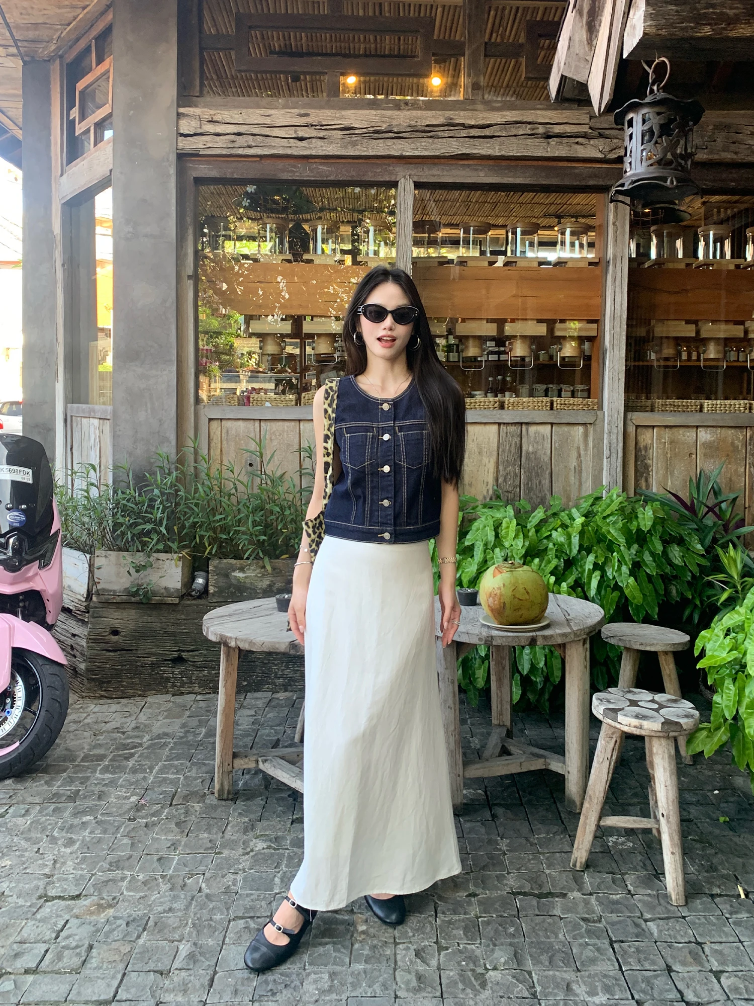 Pusumede High Waist A-Line  Skirt Women's Raseel Linen Lightweight Breathable Loose Long Skirt Summer Collection