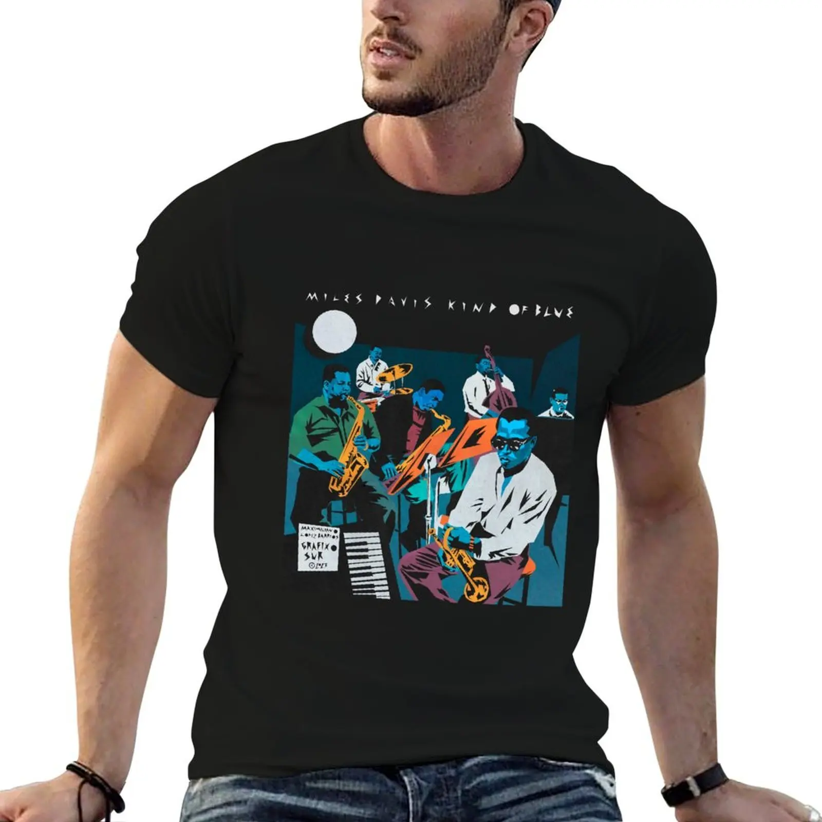 Jazz Illustrated by Maximiliano Lopez Barrios T-Shirt Holiday Outdoor T-Shirt