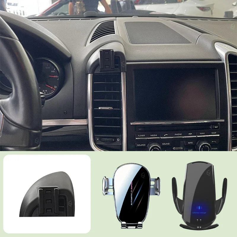 

Car Mobile Phone Holder For Porsche Cayenne 2010-2015 Car Special Bracket Base Mobile Support Wireless Charging Bracket