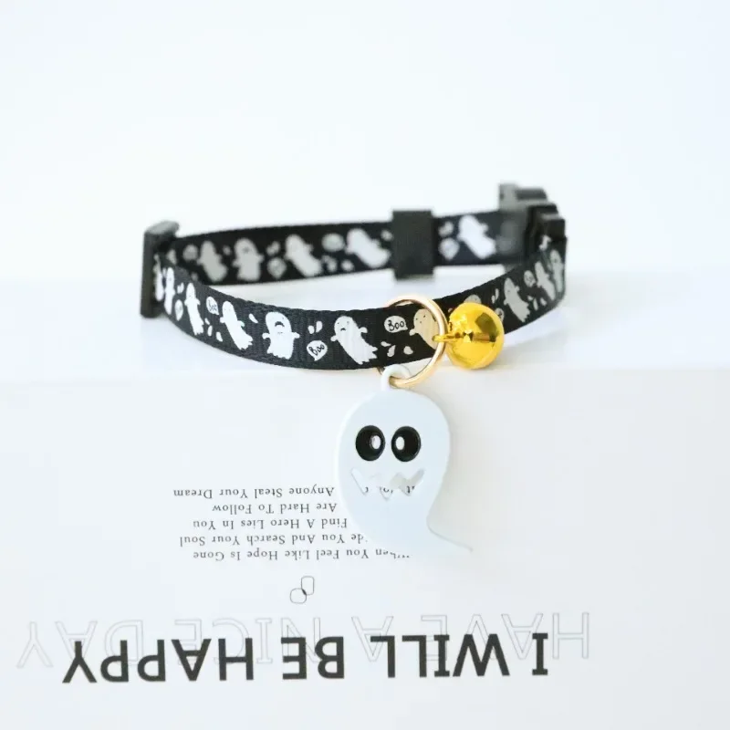 Halloween Cat Collars Adjustable Pet Collar Dog Necklace Kitten Puppy Pendant Pet Products Cat Accessories Halloween Decoration