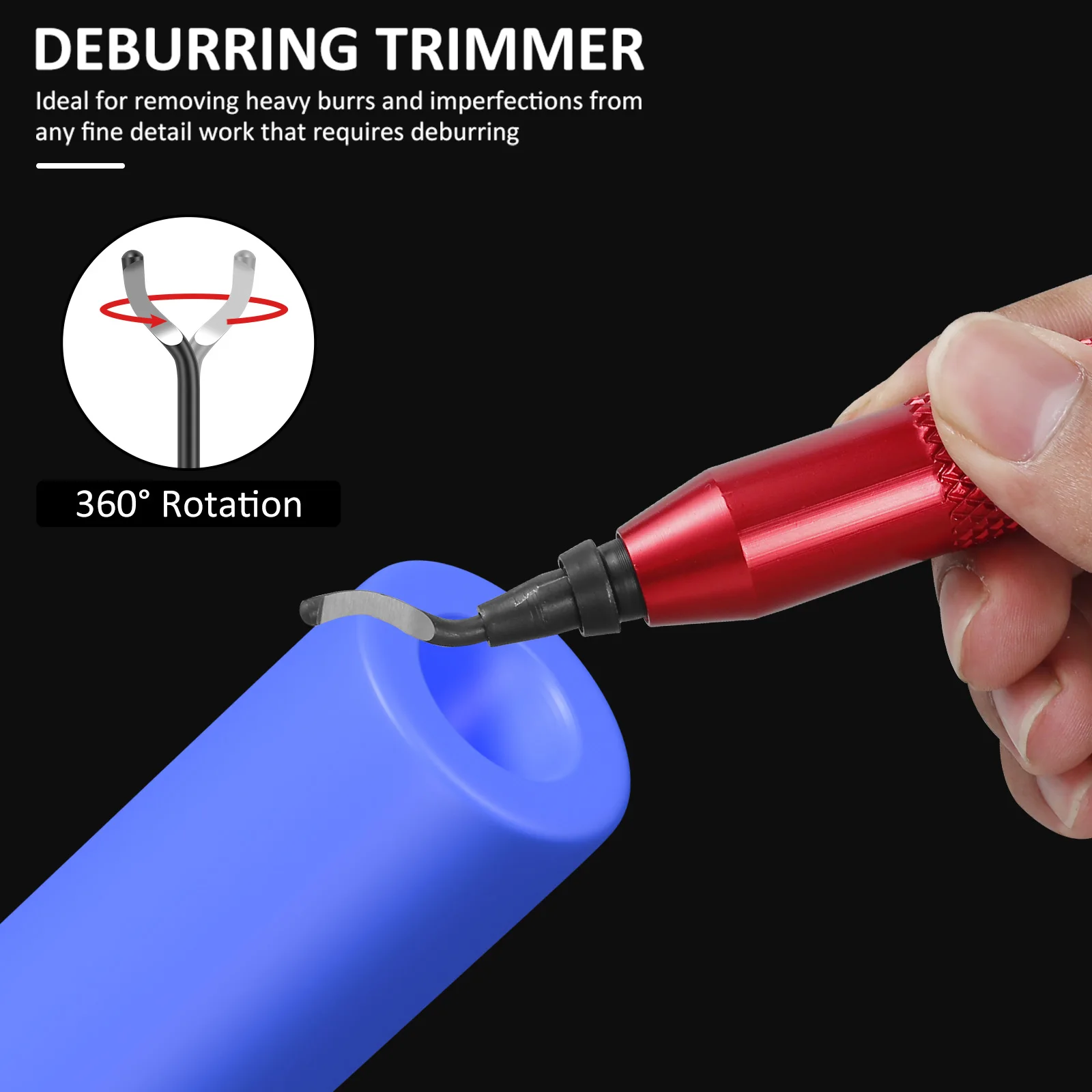 Deburring Tool Kit with 40 Extra HSS Blade Sharp Burr Removal Tool Metal Edge Deburring Hand Tool 3D Printed Edge Deburring Tool