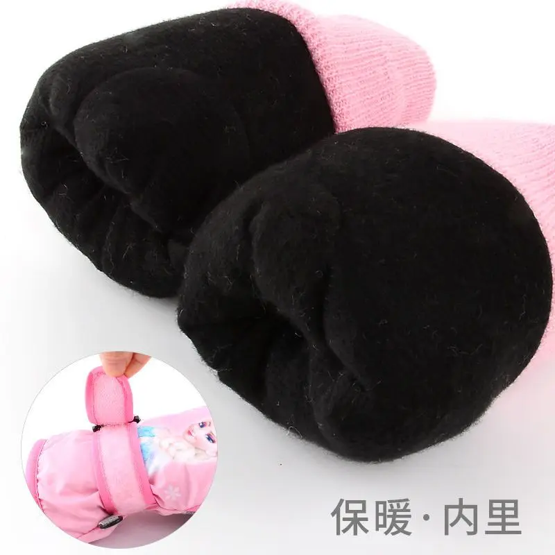Anime randapparatuur Disney Frozen cartoon schattige winter warme waterdichte handschoenen Prinses Elsa meisje fleece verdikte vijf vingers