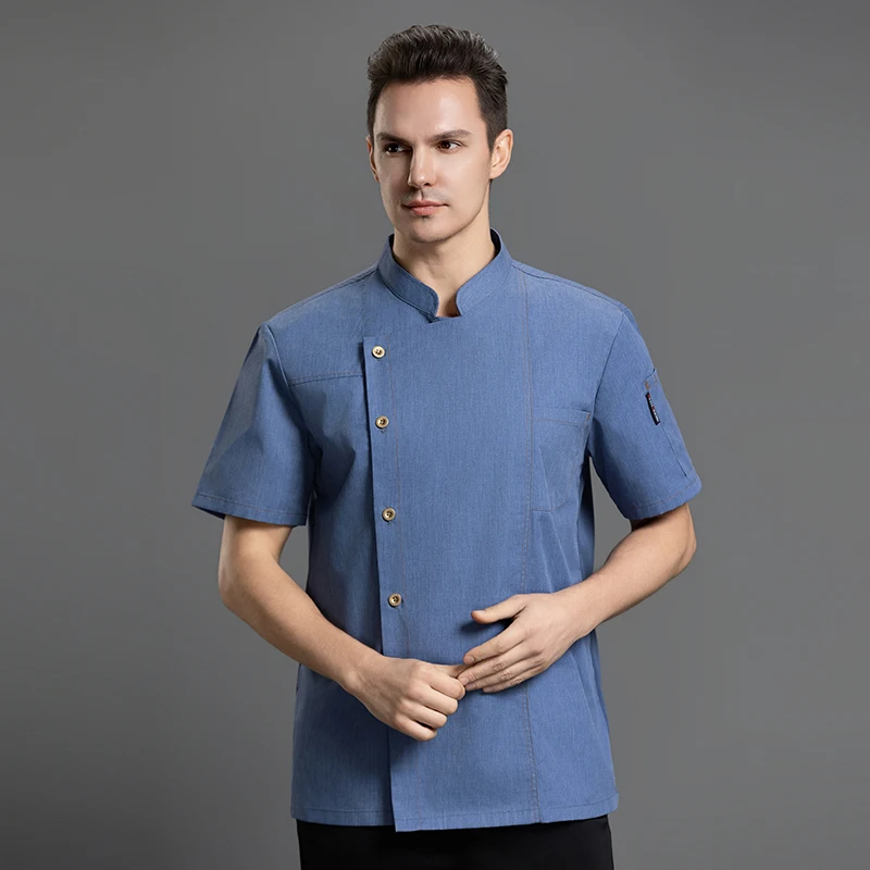 Jaqueta de cozinha para homens e mulheres, Camisas do Chef, Roupas de restaurante, Roupas de trabalho garçom, Uniforme de cozinheiro para padaria