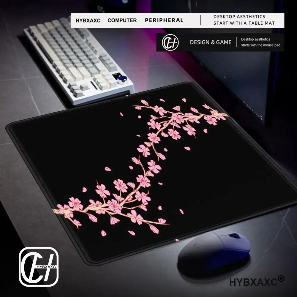 HD Japanese Cherry Blossoms Mouse Pad Small Mouse Pad Desk Pad Desktop Computer Keyboard Wireless Mouse Boy Girl Gift HYBXAXC