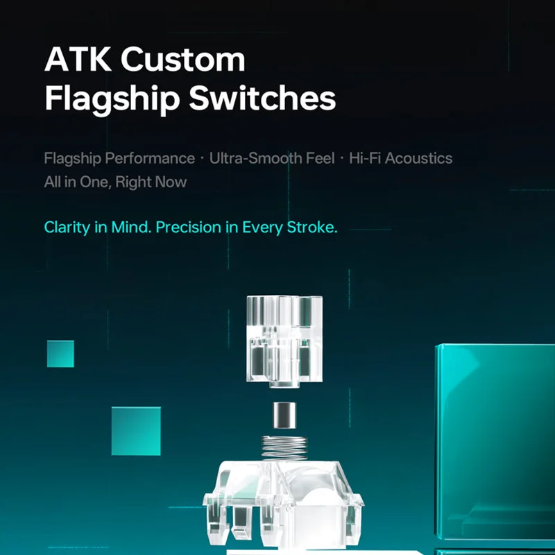 ATK RS7 Air Gaming Keyboard Hall Effect Switch 0.001mm RT SOCD MT TGL Low Latency 8kHz Polling Rate Support RGB Web PC Gamers
